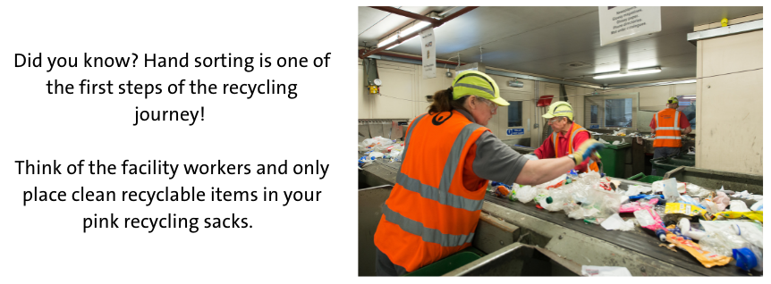 hand sorting recycling